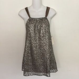 Hale Bob Brown Sleeveless Blouse Size XS NWT